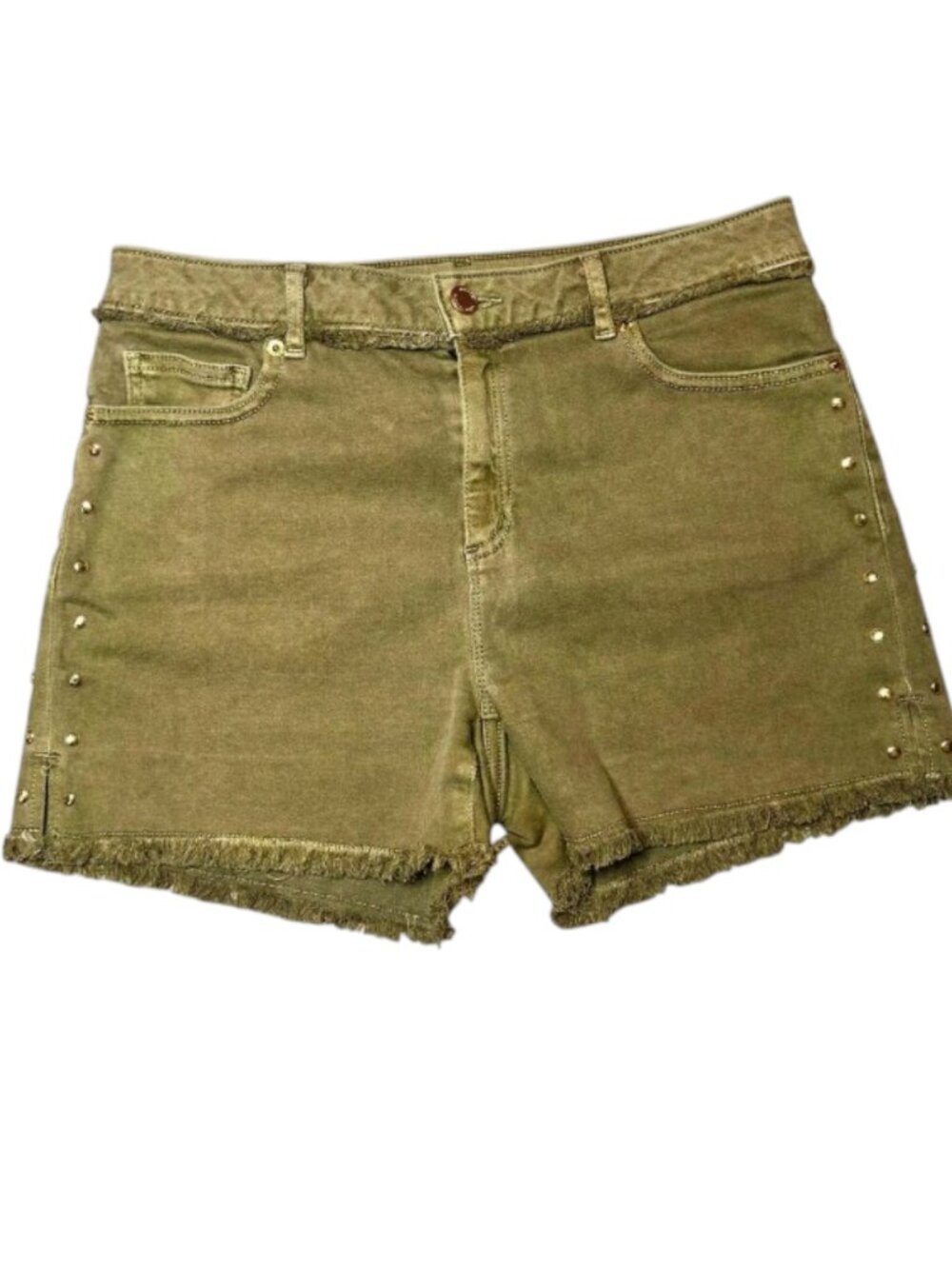 ✨ Michael Kors Studded Frayed Hem Denim Shorts – Size 8